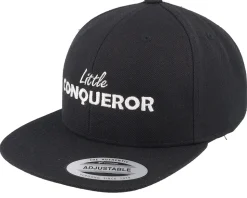 Kids Little Conqueror Black Snapback - Kiddo Cap