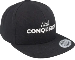 Kids Little Conqueror Black Snapback - Kiddo Cap
