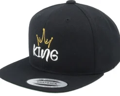 Kids Little King Crown Black Snapback - Kiddo Cap