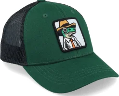 Kids Lizard With Hat Patch Dark Forest/Black - Kiddo Cap