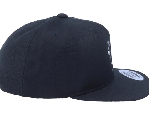 Kids Lllama One Line Black Snapback - Kiddo Cap