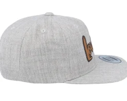 Kids Lovisa Engraved Patch Heather Grey Snapback - Kiddo Cap