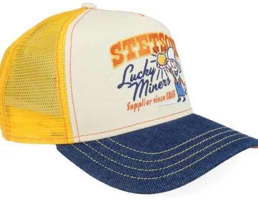 Kids Lucky Miners Denim Blue/Off White/Blue Trucker - Stetson