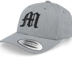 Kids M Letter 3d Heather Grey Adjustable - Kiddo Cap