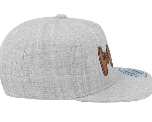 Kids Maja Engraved Patch Heather Grey Snapback - Kiddo Cap