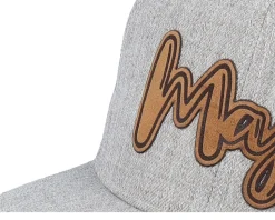 Kids Maja Engraved Patch Heather Grey Snapback - Kiddo Cap
