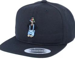 Kids Mizaru See Nothing Monkey Black Snapback - Kiddo Cap