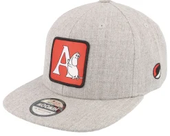 Kids Moomin Alphabet - A Heather Grey Snapback - Moomin