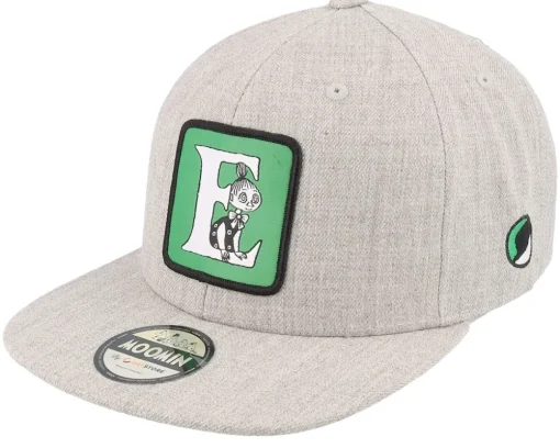 Kids Moomin Alphabet - A Heather Grey Snapback - Moomin