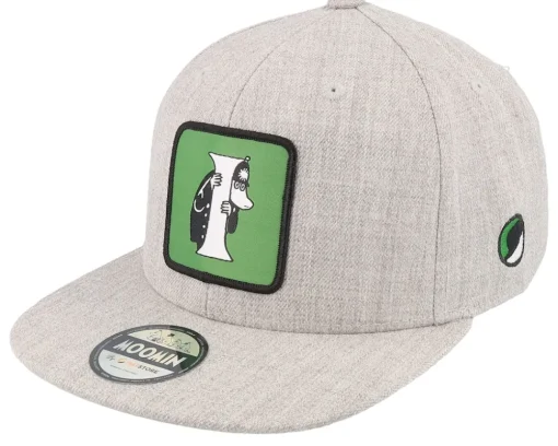 Kids Moomin Alphabet - A Heather Grey Snapback - Moomin