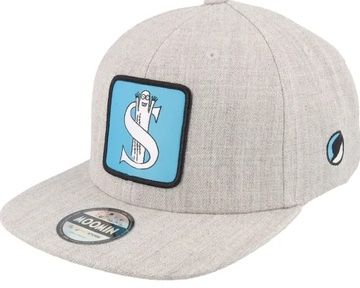 Kids Moomin Alphabet - A Heather Grey Snapback - Moomin