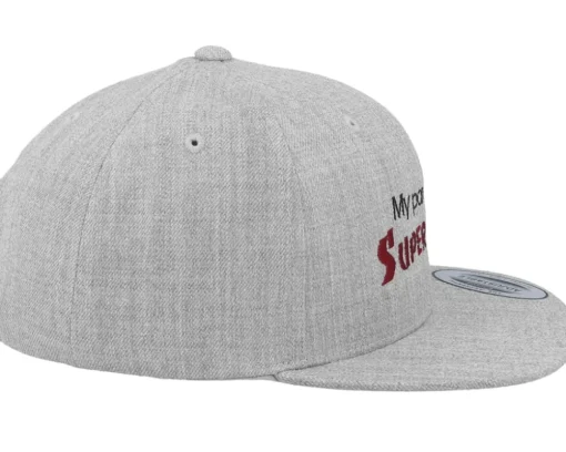 Kids My Parents Are Superheroes Grey Snapback - Kiddo Cap