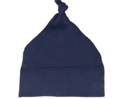 Kids Nautical Navy Baby One-knot Beanie - Babybugz