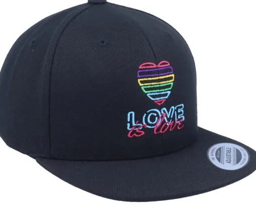 Kids Neon Summer Love Is Love Black Snapback - Kiddo Cap