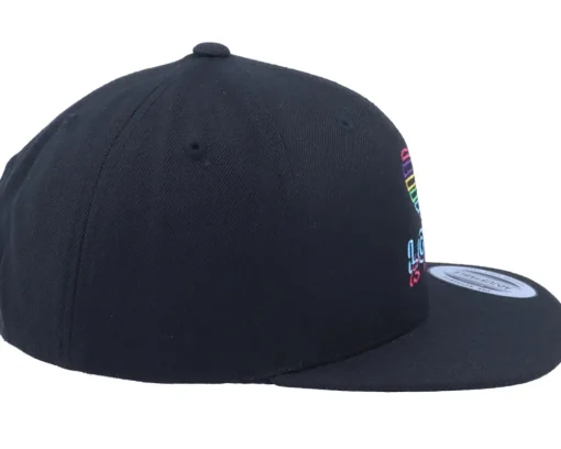 Kids Neon Summer Love Is Love Black Snapback - Kiddo Cap