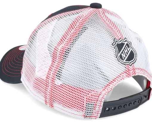Kids New Jersey Devils Lockup Meshback Black/White Trucker - Outerstuff