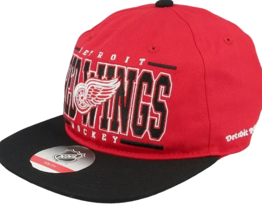 Kids New Jersey Devils Logo Flatbrim Cap Black/Red Snapback - Outerstuff