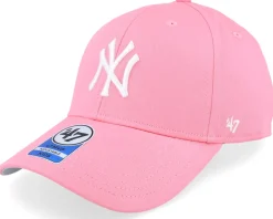 Kids New York Yankees Raised Basic Mvp Rose/White Adjustable - 47 Brand