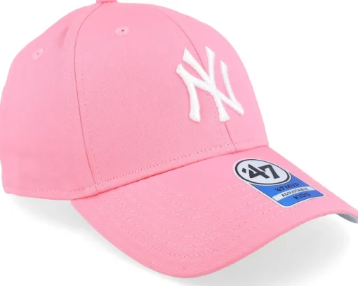 Kids New York Yankees Raised Basic Mvp Rose/White Adjustable - 47 Brand
