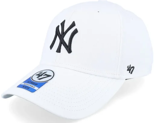 Kids New York Yankees Raised Basic Mvp White Adjustable - 47 Brand