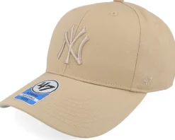 Kids New York Yankees Raised Basic Mvp Khaki Adjustable - 47 Brand
