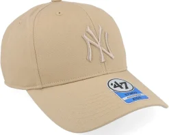 Kids New York Yankees Raised Basic Mvp Khaki Adjustable - 47 Brand