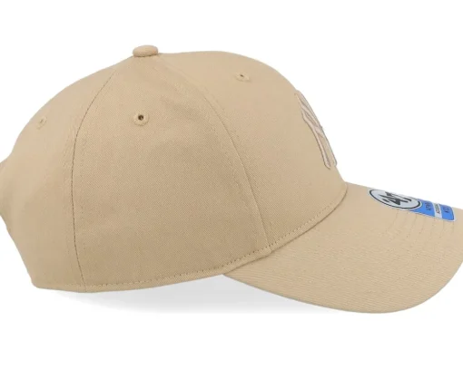 Kids New York Yankees Raised Basic Mvp Khaki Adjustable - 47 Brand