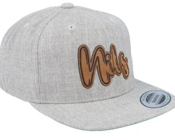 Kids Nils Engraved Patch Heather Grey Snapback - Kiddo Cap