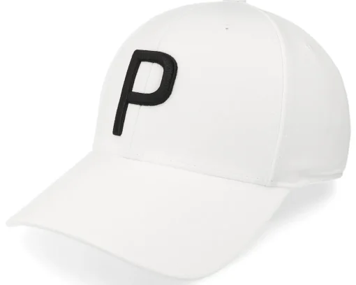 Kids P Cap Black/White Glow Adjustable - Puma