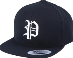 Kids P Letter 3D Black Snapback - Kiddo Cap