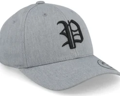 Kids P Letter 3d Heather Grey Adjustable - Kiddo Cap