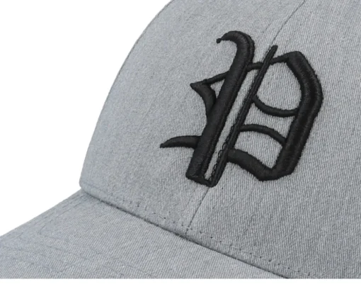 Kids P Letter 3d Heather Grey Adjustable - Kiddo Cap