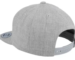 Kids Panda Chenille Patch Heather Grey Snapback - Kiddo Cap