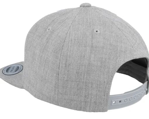 Kids Panda Chenille Patch Heather Grey Snapback - Kiddo Cap