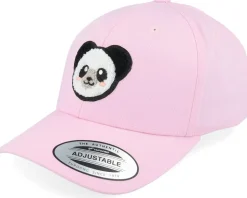 Kids Panda Chenille Patch Pink Adjustable - Kiddo Cap