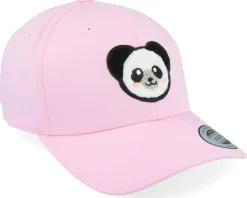 Kids Panda Chenille Patch Pink Adjustable - Kiddo Cap