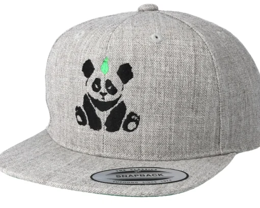 Kids Panda Grey Kids Snapback - Kiddo Cap