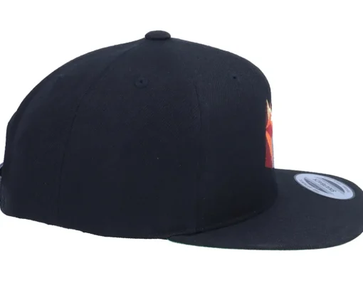 Kids Paper Fox Black Snapback - Kiddo Cap