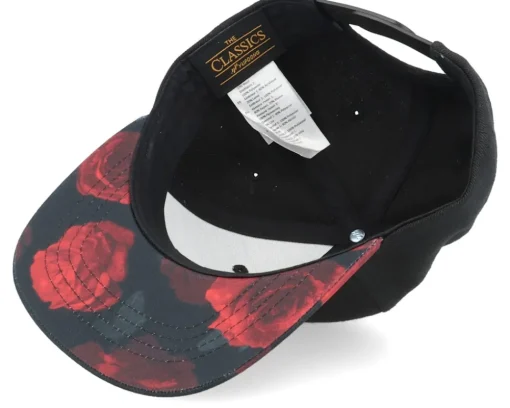 Kids Pineapple Sunset Black/Red Rose Snapback - Kiddo Cap