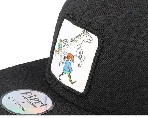 Kids Pippi The Horse Black Snapback - Pippi Longstocking