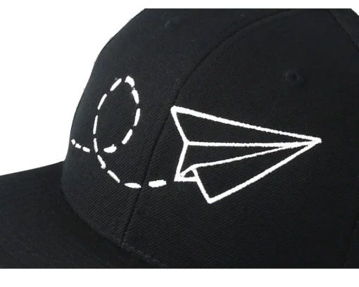 Kids Plane Black/White Kids Snapback - Kiddo Cap
