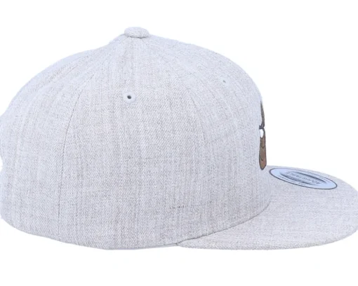 Kids Poop Emoji Heather Grey Snapback - Kiddo Cap