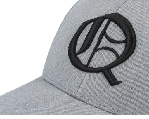 Kids Q Letter 3d Heather Grey Adjustable - Kiddo Cap