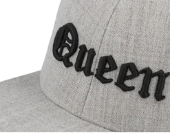 Kids Queen Old English 3d Heather Grey Snapback - Kiddo Cap