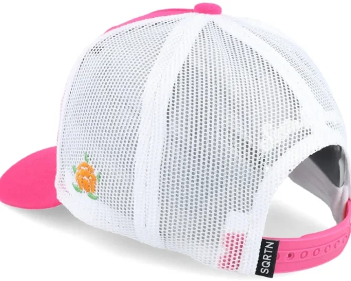 Kids Racing Cap Hot Pink/White A-Frame Trucker - SQRTN