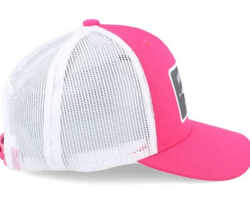 Kids Racing Cap Hot Pink/White A-Frame Trucker - SQRTN