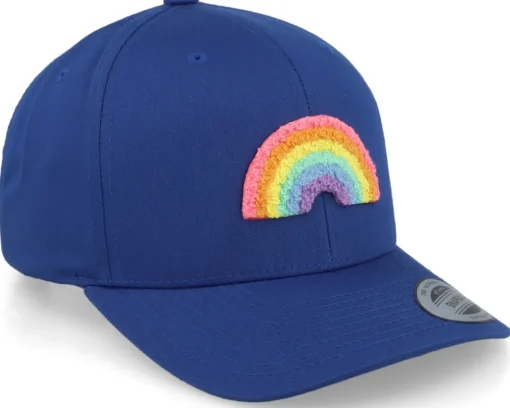 Kids Rainbow Chenille Royal Blue Adjustable - Kiddo Cap