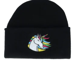 Kids Rainbow Unicorn Sky Black Cuff - Unicorns