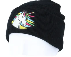 Kids Rainbow Unicorn Sky Black Cuff - Unicorns