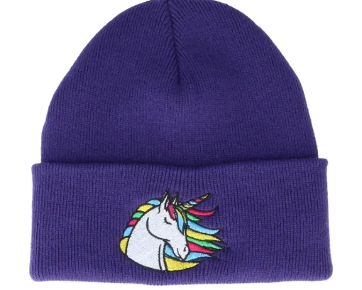 Kids Rainbow Unicorn Sky Purple Cuff - Unicorns
